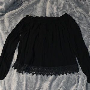 Black Off the Shoulder Top